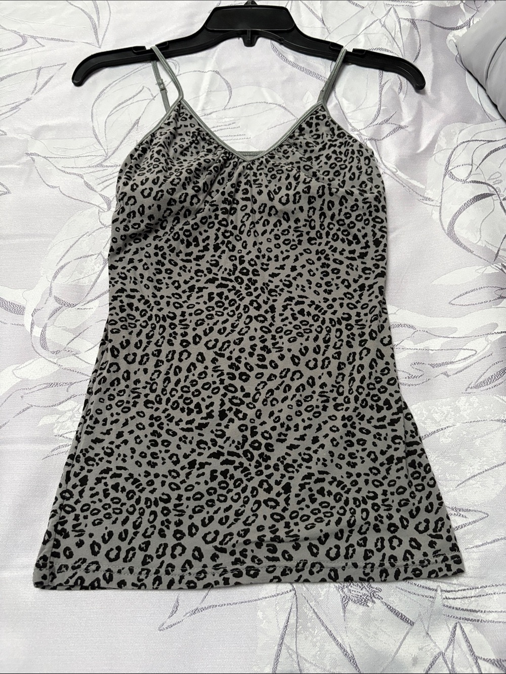 Grane Gray & Black Leopard Print Cami